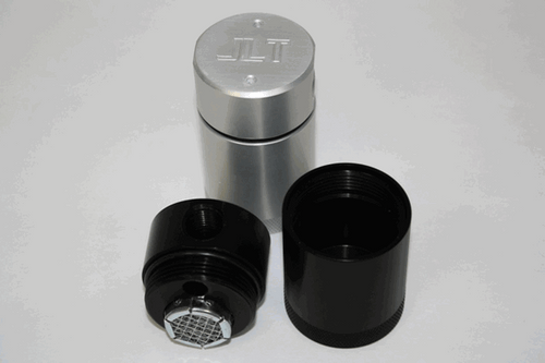 JLT Oil Separator Base Kit, Clear Anodized (Satin) with Angled Bracket