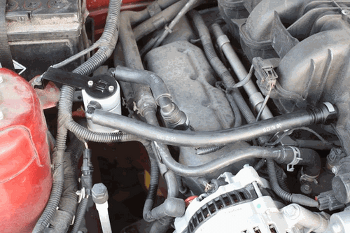 J&L Oil Separator 3.0 Passenger Side Black (2005-2010 Mustang V6) 3017P-B