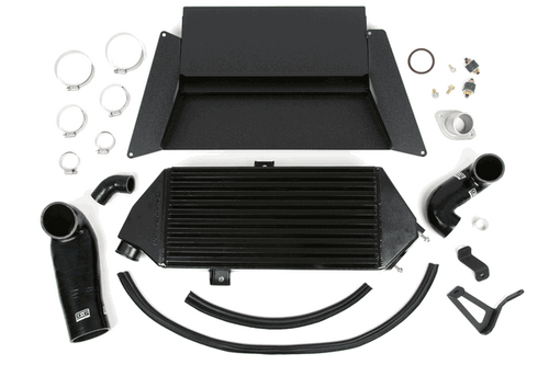 GrimmSpeed Top Mount Intercooler Kit w/Splitter Thermal Dispersant Black (08-14 WRX) 090044