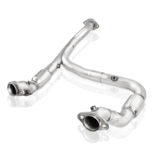 Stainless Works 3" Catted Downpipe w/ Y-Pipe (2015 - 2020 F150 3.5L) FT16ECODPCAT