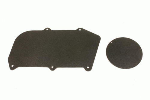 BMR Aluminum Heater Delete Panel - Black (1964 - 1972 A-Body) FP005H