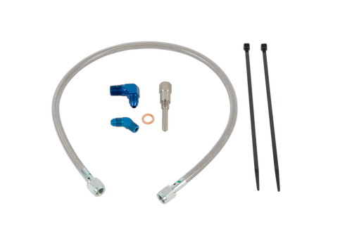 Vortech stainless steel braided oil line upgrade for GM truck supercharger systems