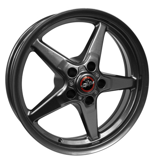 Race Star 92 Drag Star 17x9.5 Bracket Racer Wheel - 5x4.5 BC - 6.875 BS - Metallic Gray (Ford) 92-795153G