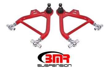 BMR A-Arms - Lower - Adjustable - Rod End - Standard Ball Joint - Red (1979 - 1993 Mustang) AA036R