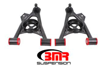 BMR A-Arms - Lower - Spring Pocket - Non-Adjustable - Polyurethane - Standard Ball Joint - Black (1994 - 2004 Mustang) AA040H