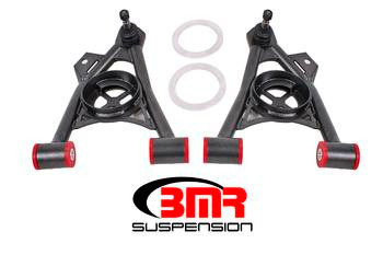 BMR A-Arms - Lower - Spring Pocket - Non-Adjustable - Polyurethane - Tall Ball Joint - Black (1994 - 2004 Mustang) AA043H