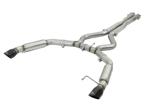 aFe 3" Catback Exhaust Mach Force XP Black Tips Aggressive (15-18 Mustang GT/V6) 49-33088-B