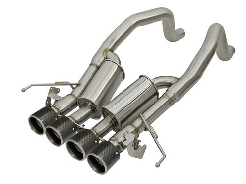 aFe Power Mach Force-XP 3"-2.5" Axleback Exhaust Carbon Fiber (15-18 Corvette C7 Z06) 49-34082-C