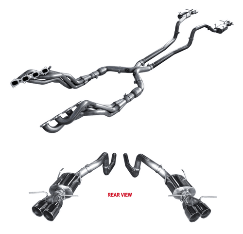 ARH Full Exhaust System 1-7/8" Header Off Road X-Pipe Quad Tip Mufflers (2013 - 2014 Shelby GT500) MTSH5-13178300FSNC