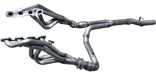 ARH Long Exhaust System 1-3/4" Header Catted Y-Pipe (2002-08 Ram 2500 Hemi Square Port) RM25-02134300LSWC