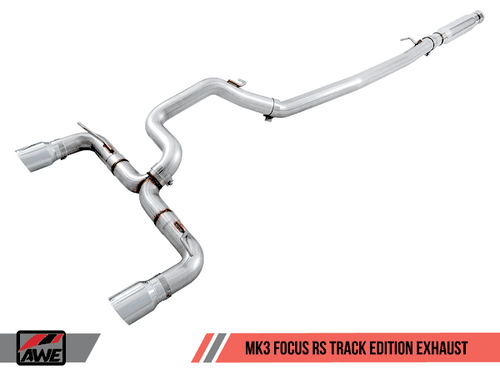 AWE Catback Exhaust Track Edition Chrome (16-18 Focus RS Manual) 3020-32030