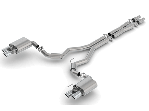 Borla Cat-Back Exhaust System - S-Type - Polished Tips (2018 - 2023 Mustang GT - Active Exhaust) 140742