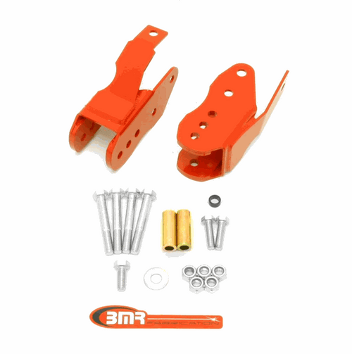 BMR Control Arm Relocation Brackets - Red (2005 - 2014 Mustang / 2007 - 2014 Shelby GT500) CAB005R