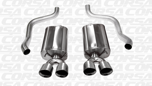 Corsa 2.5" Axle-Back Exhaust - Sport - 3.5" Twin Polished Tips (2009 - 2013 Corvette C6) 14108