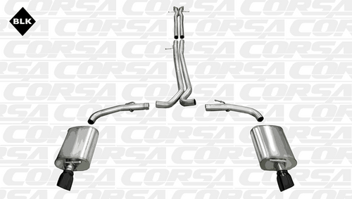 Corsa 2.5" Catback Exhaust Sport Black (10-16 Taurus SHO) 14315BLK