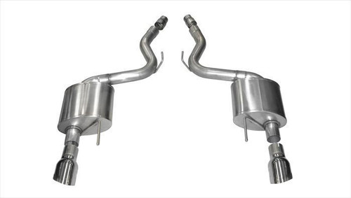 Corsa 3" Axle-Back Exhaust - Touring - 4.5" Single Polished Tips (2015 - 2017 Mustang GT Coupe) 14329