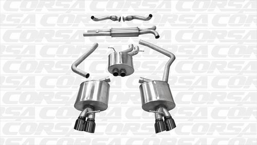 Corsa 2.5" Catback Exhaust Sport Black (10-14 Audi S4/S5 B8) 14543BLK