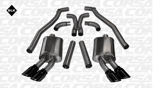 Corsa 3" Cat-Back w/X-Pipe Sport Black (12-15 Camaro ZL1 Coupe) 14971BLK