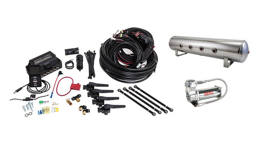 Air Lift Performance 3H (1/4 inch Air Line, 4 Gallon 7-port Polished Tank, Viair 444c Compressor) 27794