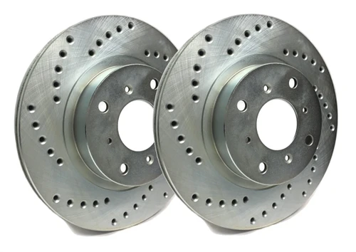 SP Performance Cross Drilled 348mm Vented Rotor w/Silver Zinc Plating (BMW 528I) - C06-954-P