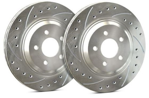 SP Performance Drilled And Slotted 330mm Dia. Vented Rotor w/Silver Zinc Plating (MITSUBISHI LANCER) - F30-514-P