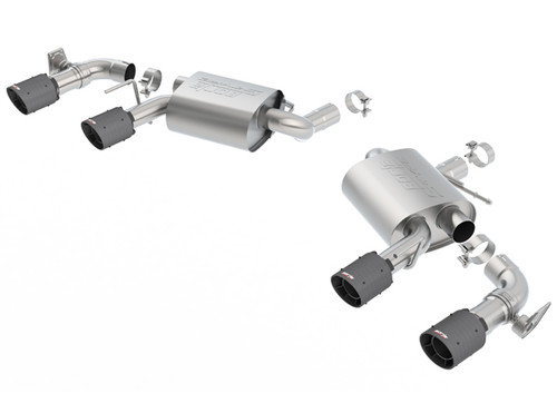 Borla Axle Back Exhaust - S-Type - Carbon Fiber w/Black Accents(16-20 Camaro SS w/Dual Mode) 11924CFBA