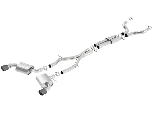 Borla Cat Back Exhaust - S-Type - Carbon Fiber (2016 - 2024 Camaro SS w/Single Tips) 140689CF