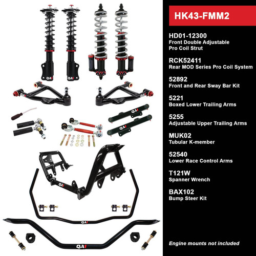 QA1 Handling Kit - Level 3 - Shocks Included (1987 - 1989 Mustang) HK43-FMM2