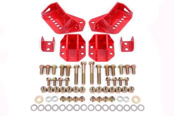 BMR Rear Coilover Conversion Kit Adjustable Shock Mount NO CAB Red (64-72 A Body) CCK402R