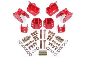 BMR Rear Coilover Conversion Kit w/Lower Control Arm Relocation Brackets - Red (1964 - 1972 A Body) CCK404R