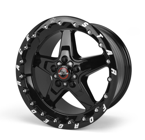 Race Star 92 Drag Star 17x11 Bracket Racer Wheel - 5x120 BC 7.60 BS - Single Beadlock - Gloss Black (GM) 92-705154SB