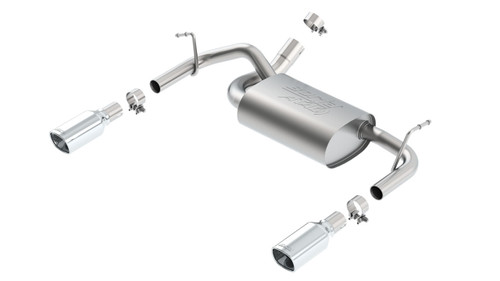 Borla Axle-Back Exhaust System - ATAK - Polished Tips (2012 - 2018 Wrangler JK) 11860