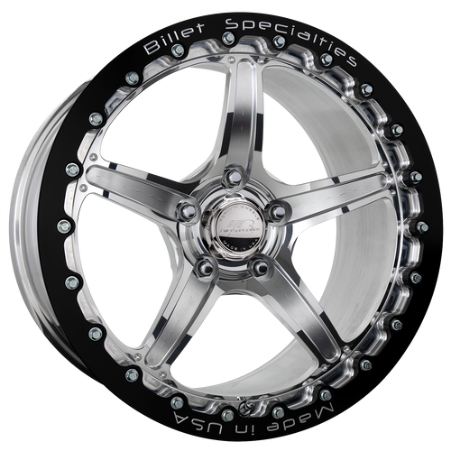 Billet Specialties 17x10 Street Lite Drag Pack Rear Wheel Single Beadlock Polished 6.95" BS (2005 - 2019 C6 / C7 Z06 Corvette)