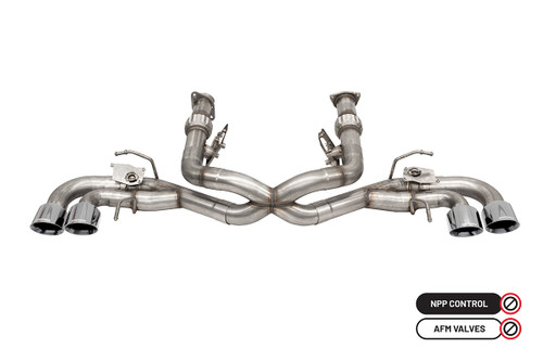 Corsa 3" Cat-Back Exhaust - Valve & Muffler Delete - 4.5" Pro Series Tips - Polished (2020 - 2026 Corvette C8 - NPP) 21105-1
