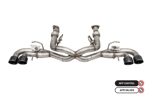 Corsa 3" Cat-Back Exhaust - Valve & Muffler Delete - 4.5" Pro Series Tips - Black (2020 - 2026 Corvette C8 - NPP) 21105BLK-1