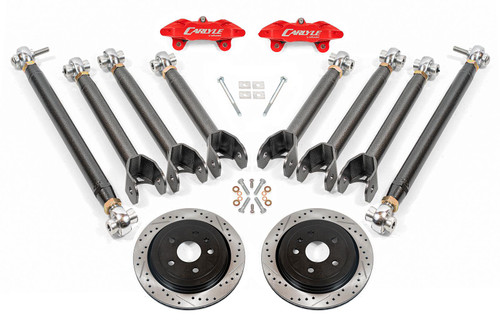 Carlyle by BMR 15" Conversion Kit w/ Rear Suspension Package - Drilled & Slotted Rotors - Red Calipers (2016 - 2024 Camaro) DRP363H