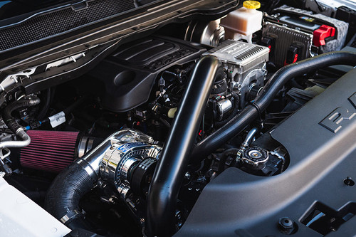 ProCharger P-1SC-1 Stage II supercharger kit installed on Ram 1500 eTorque engine