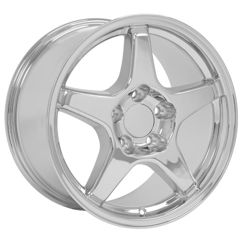 Replica CV01 17x9.5 Wheel - 5x120.65 BP 56 ET - Chrome (1993 - 2002 Camaro & Firebird / 1988 - 2004 Corvette) CV01-17095-5475-56C