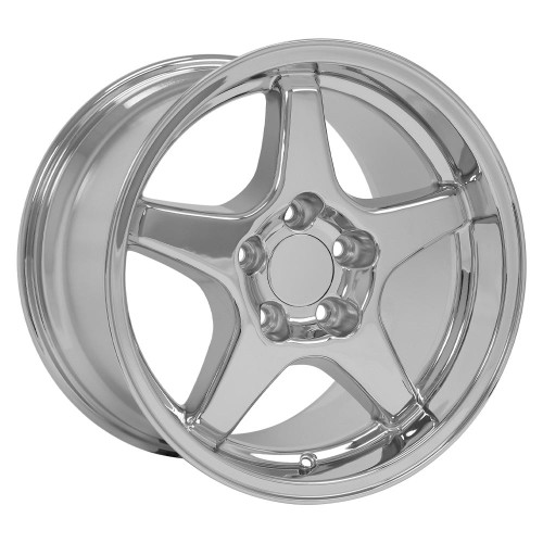 Replica CV01 17x11 Wheel - 5x120.65 BP 56 ET - Chrome (1993 - 2002 Camaro & Firebird / 1988 - 1996 Corvette) CV01-17110-5475-50C