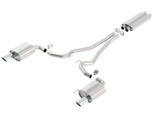 Borla Cat Back Exhaust System - Touring - Polished Tips (2015 - 2017 Mustang GT) 1014040