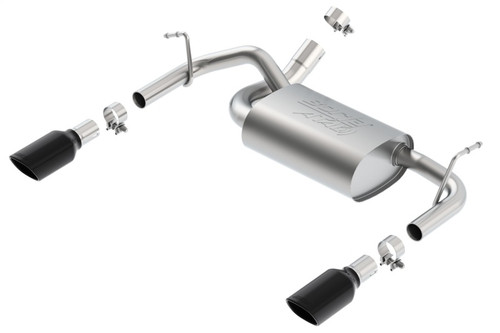 Borla Axle-Back Exhaust System - ATAK - Black Tips (2012 - 2018 Wrangler) 11860BC