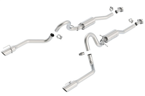 Borla Catback Exhaust System - S-Type - Polished Tips (1999 - 2004 Mustang 4.6L) 140067