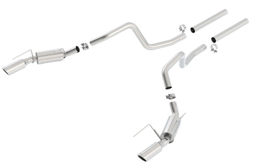 Borla Catback Exhaust System - S-Type - Polished Tips (2005 - 2009 Mustang GT) - 140135