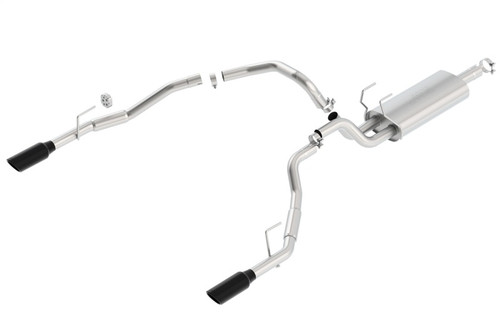 Borla Catback Exhaust System - S-Type - Black Chrome Tips (2009 - 2024 Ram 1500) 140308BC