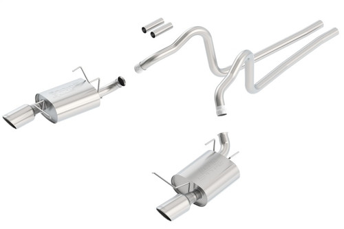 Borla Catback Exhaust System - S-Type - Polished Tips (2011 - 2014 Mustang 3.7L 6cyl) 140375