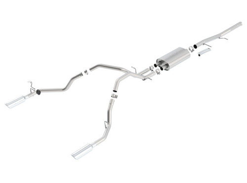 Borla Catback Exhaust System - S-Type - Polished Tips (2009 - 2013 Silverado 1500 / 2009 - 2013 Sierra 1500) 140429