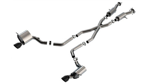 Borla Catback Exhaust System - S-Type - Black Coated Tips (2015 - 2021 Grand Cherokee SRT) 140632CB