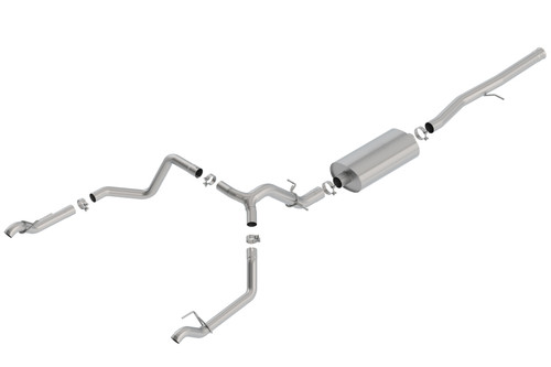 Borla Catback Exhaust System - Touring - Uses Factory Tips (2019 - 2023 Silverado 1500 6.2L V8 / 2019 - 2023 Sierra 1500 6.2L V8) 140771