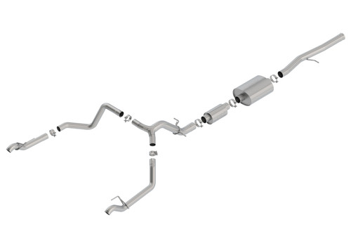 Borla Catback Exhaust System - S-Type - Uses Factory Tips (2019 - 2023 Silverado 1500 6.2L V8 / 2019 - 2023 Siera 1500 6.2L V8) 140773