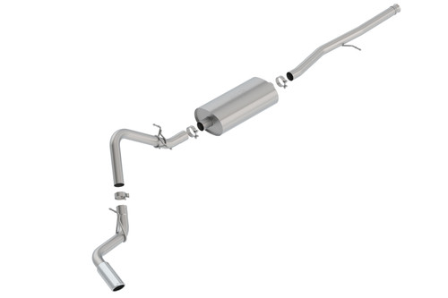Borla Catback Exhaust System - Touring - Side Exit - Stainless Steel Tip (2019 - 2026 Silverado 1500 4.3L V6 / 2019 - 2026 Sierra 1500 4.3L V6) 140793